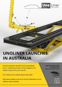 Advertisement for UnoLiner straightening bench